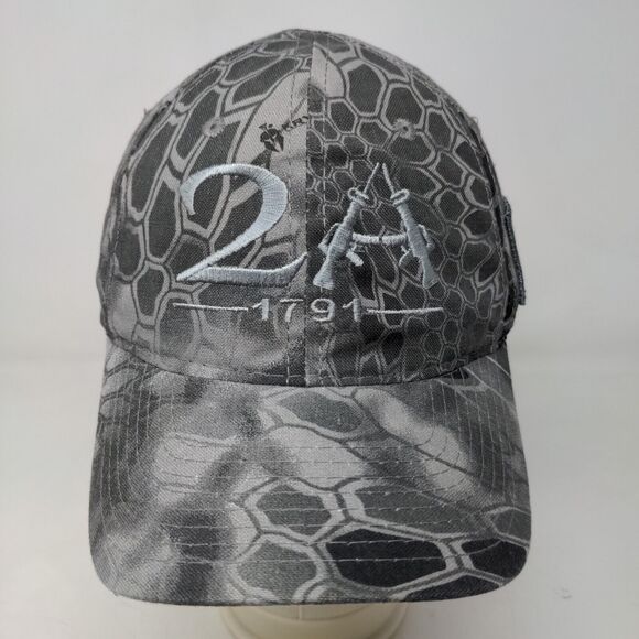 Kryptek Men's Strapback hat Gray Snake Scale Pattern Size Adult 2A 2nd Amendment - Picture 2 of 9
